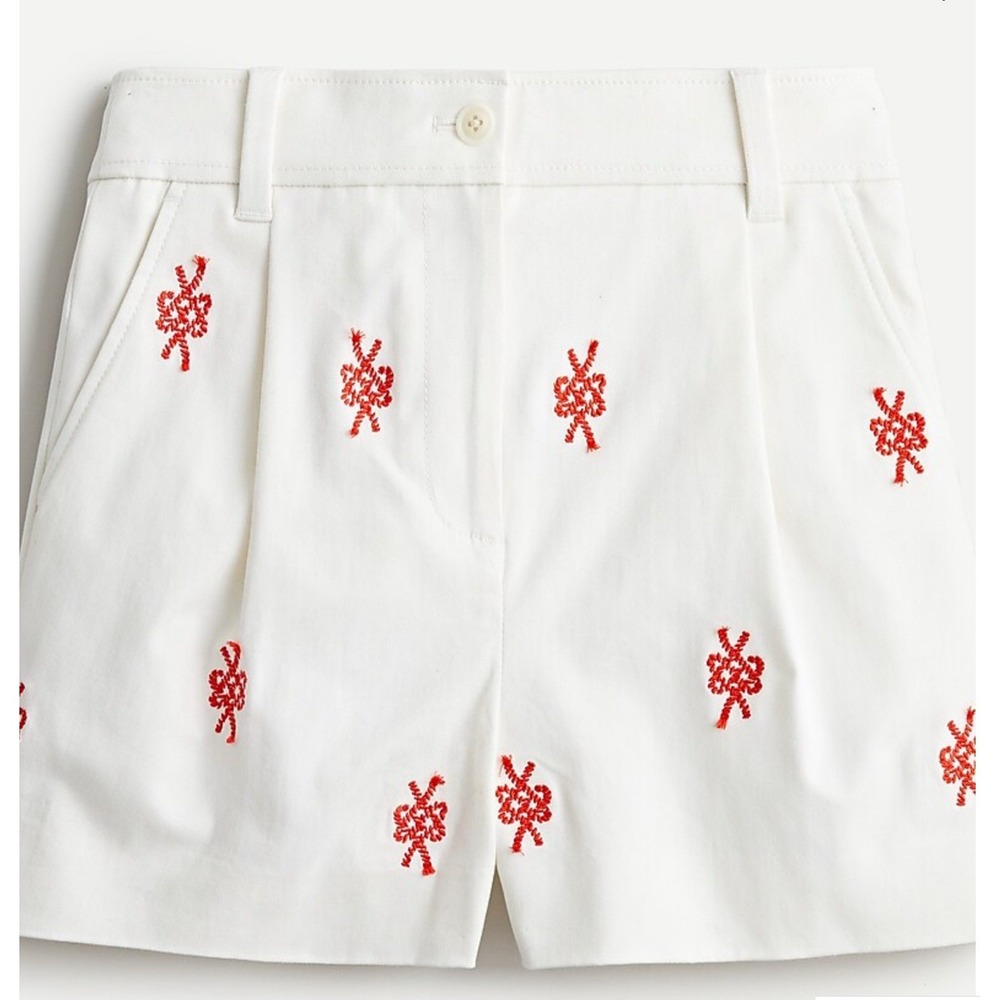 J Crew High-Rise Short With Nautical Knot Embroidery Womens Size 16 AM960
